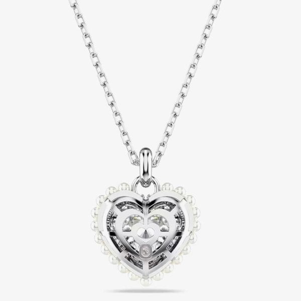 Swarovski Hyperbola Rhodium Plated White Heart Necklace 5684386