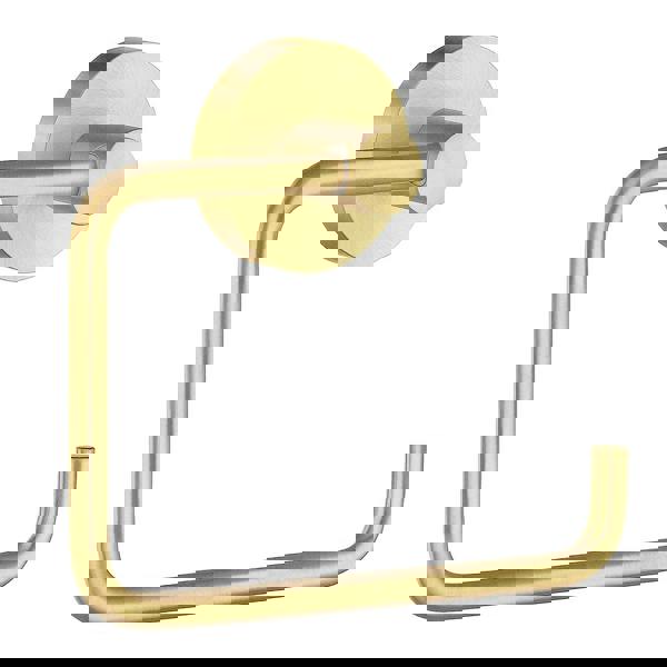 Brushed brass toilet roll holder