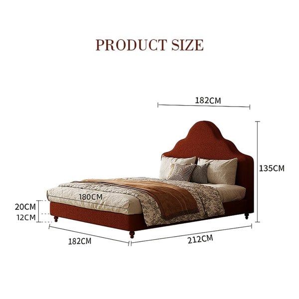 Elara Double Bed, King Size, Super King Size, Flannelette-Rit Concept-Rit Concept