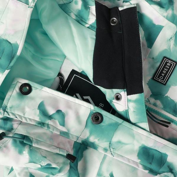 Dare 2B Womens/Ladies Snowline Marble Effect Ski Jacket - Teal - 