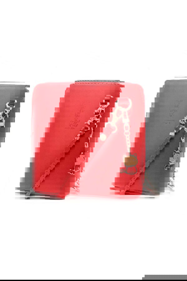 Kitise Small Italian Leather Handbag Crossbody Bag With Kitise Kitty Charm