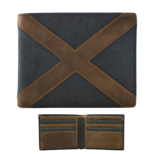 Mala Leather Saltire Scottish Flag Leather Wallet