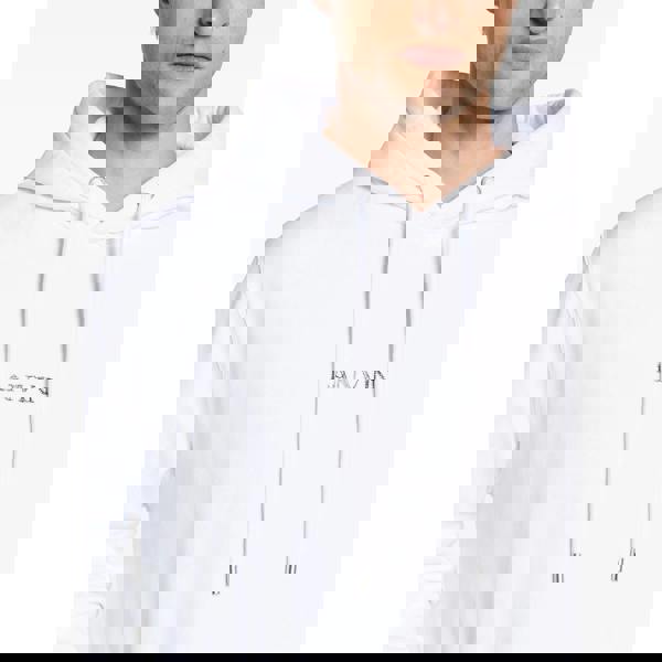 Lanvin Logo Loose Fit Hoodie   in  White