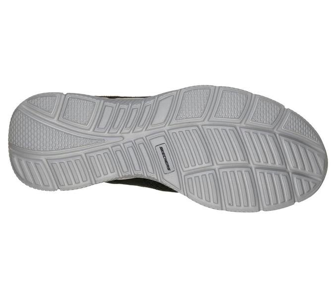 Skechers Verse-Flash Point Mens Sports Gym Walking Lace Up Trainers, view of the grey rubber sole with tread pattern for grip and durability.