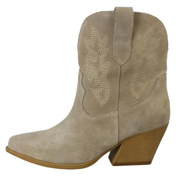 Spot On Ladies Spot On Leather Slip On Cowboy Boots F51248