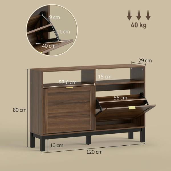 Flip-down Shoe Cabinet