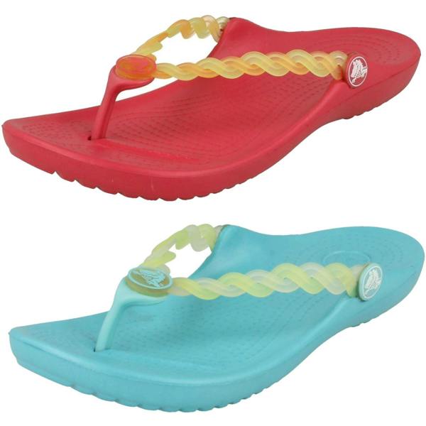 Crocs Girls Crocs Toe Post Sandals Chmlns Tns Weave Flp