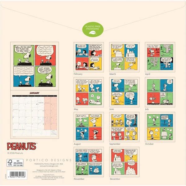 Peanuts Calendar 2027, Wall Calendars, Month To View, Humour, Gift