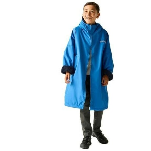 Regatta Kids Junior Fleece Lined Zip Changing Robe Blue