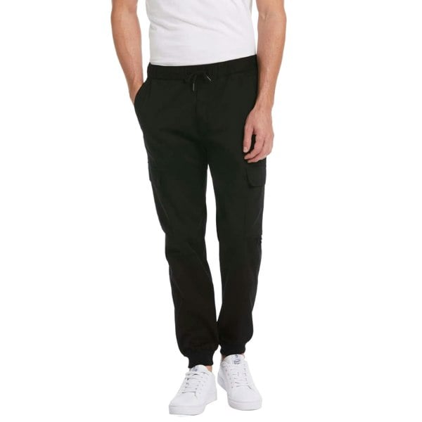 Original Penguin Unisex Adult Drawstring Tapered Cargo Trousers - Black