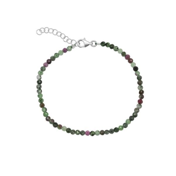 Spero London Fine Red Green Tourmaline Sterling Silver Bracelet