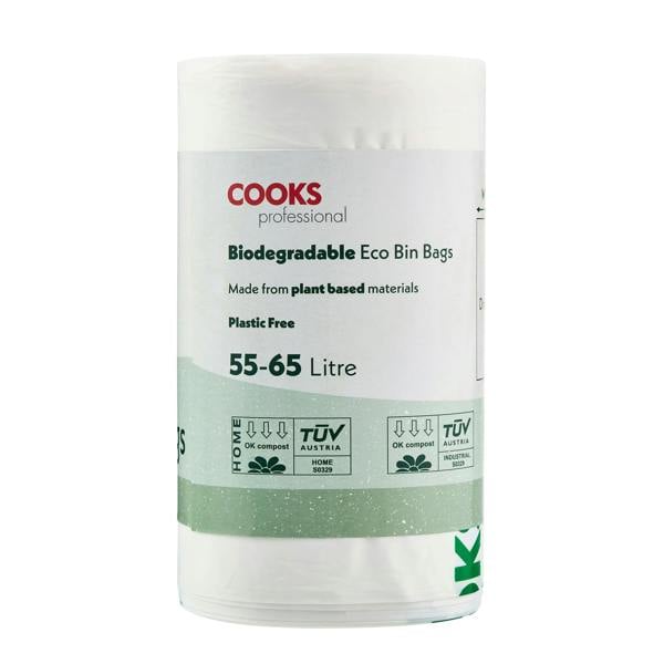 Cooks Professional Biodegradable Bin Bags | 55-65L