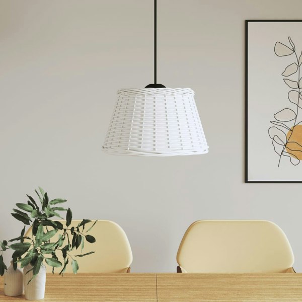 Berkfield Ceiling Lamp Shade White �_�”�_50x30 cm Wicker