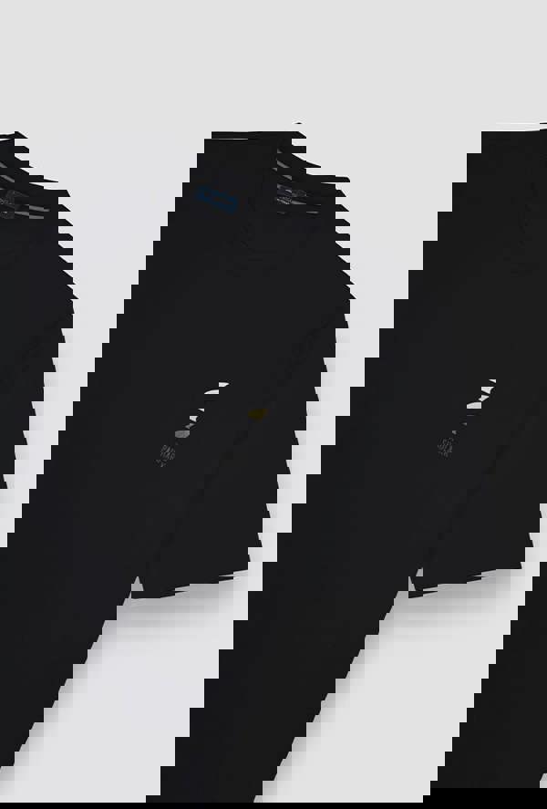 Paul & Shark Aqua Touch Cotton T-Shirt With Shark Fin Embroidery