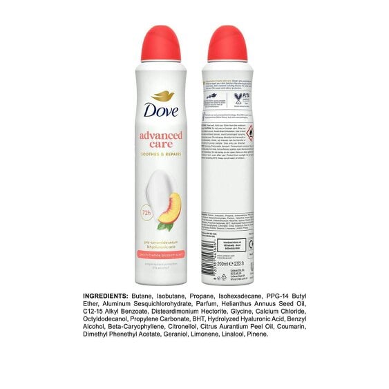 Dove Anti-perspirant Deodorant Go Fresh Peach&White Blossom 72H Control 12x200ml