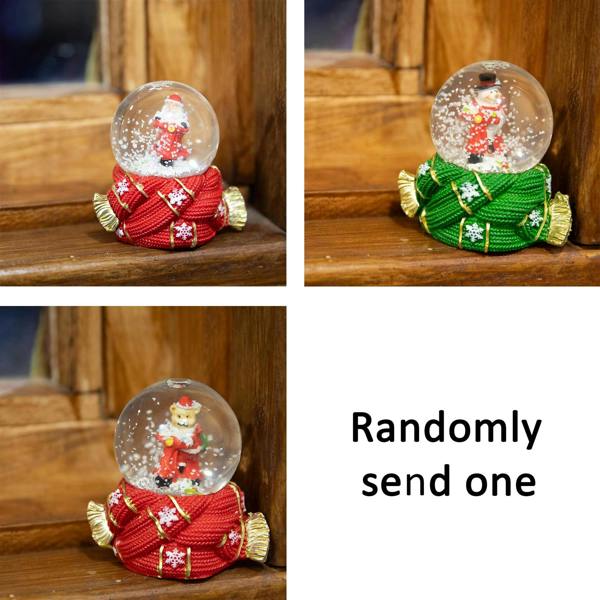 7cm Mini Christmas Snow Globe with Resin Base and Traditional Winter Scene Decoration image 7