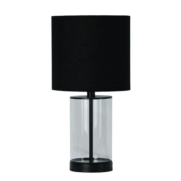 Pagazzi Lighting Adelia Black Glass Small Table Lamp