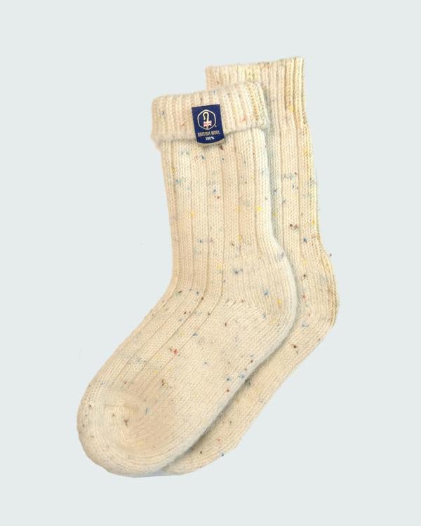 Jemsox British Wool Boot Socks – Rainbow Nepp | 100% British Wool Luxury Boot Socks