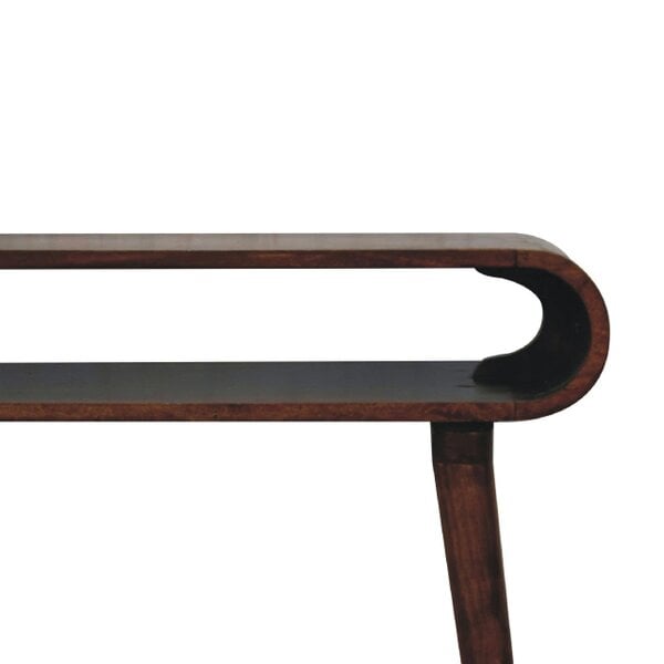 Wyld Haus Porquerolles Nordic Mango Wood Console Table Open Shelf