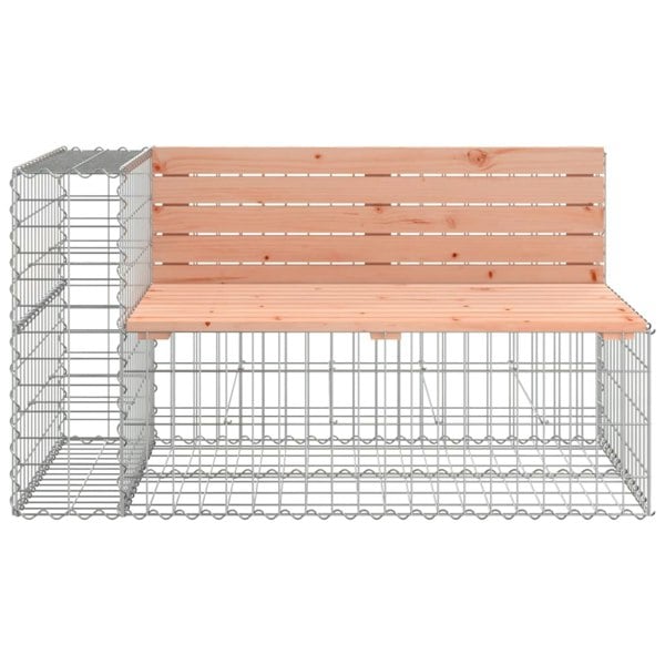 Berkfield Garden Bench Gabion Design 122x71x65.5 cm Solid Wood Douglas