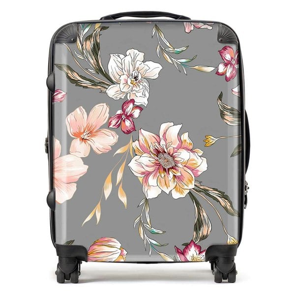 Warren Reed Peony, Lily, Tulip, Daisy Colorful Suitcase