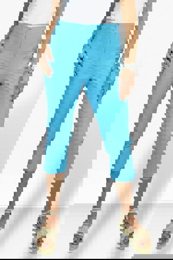 Paulo Due Women's Slim Fit Stretch Cropped Trousers