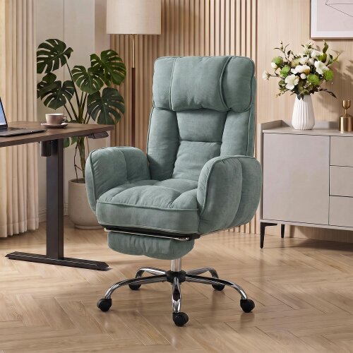 HOMCOM Executive Office Chair Height Adjustable, Light Green
