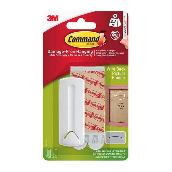 Command 17041 Wire Back Picture Hanger 2.2kg - One Colour