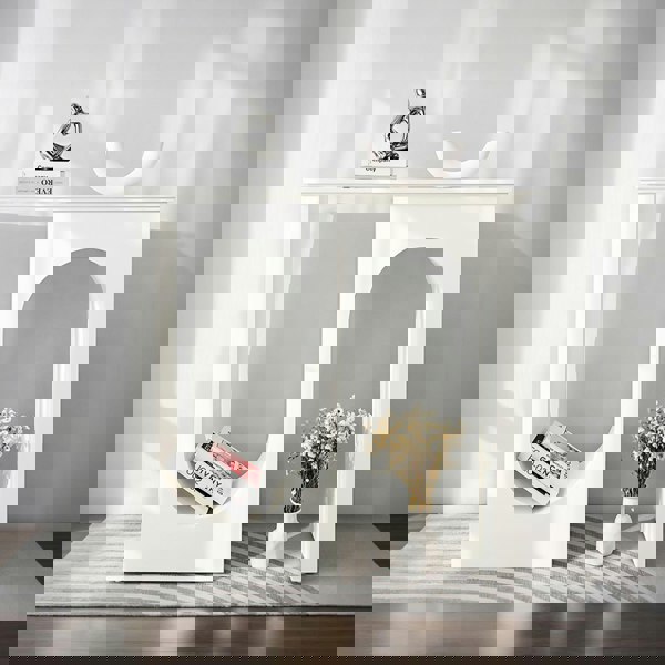 Hadza U Shape Console Table, Black-Rit Concept-White-Rit Concept