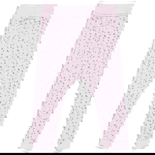 Mini Cuddles Baby Girls 3pk Floral Printed & Solid Leggings, Multicolour