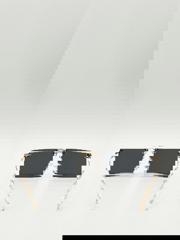 SVNX Frameless rectangle sunglasses with metal arms