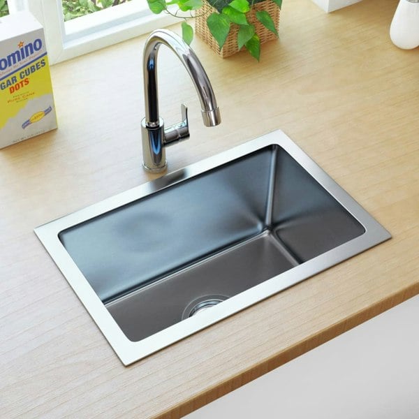 Berkfield Handmade Kitchen Sink Stainless Steel