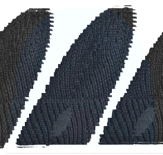 Lambretta Knitted Fleece Turn Up Bobble Skater Style Beanie Hat