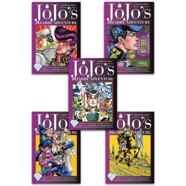 VIZ Media Jojos Bizarre Adventure Part 4 Diamond Is Unbreakable Vol 1-5 Collection 5 Books Set