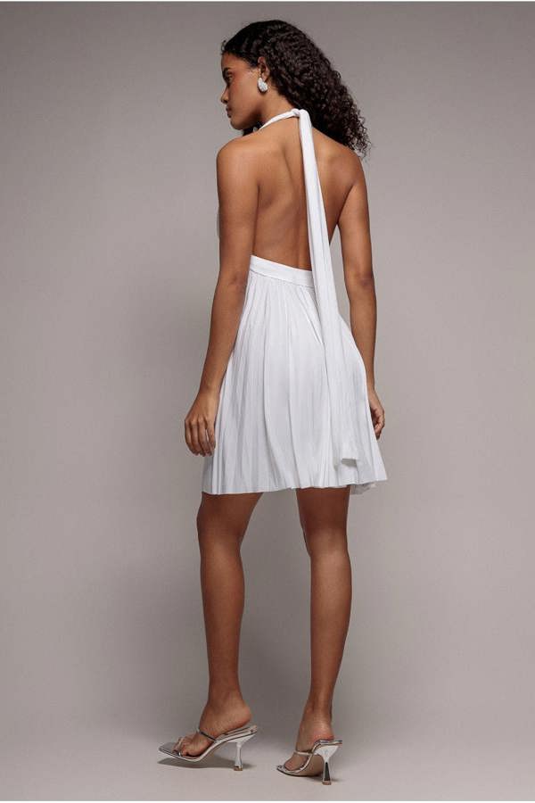 Soft Touch Multiway Skater Mini Dress - White DR2362