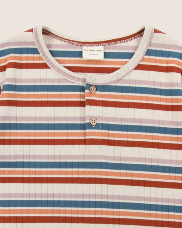 Multicolour Retro Stripe Print Top - image 3