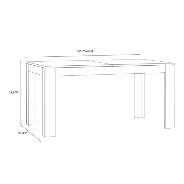 Furniture To Go Bohol Extending Dining Table in Riviera Oak/Navy