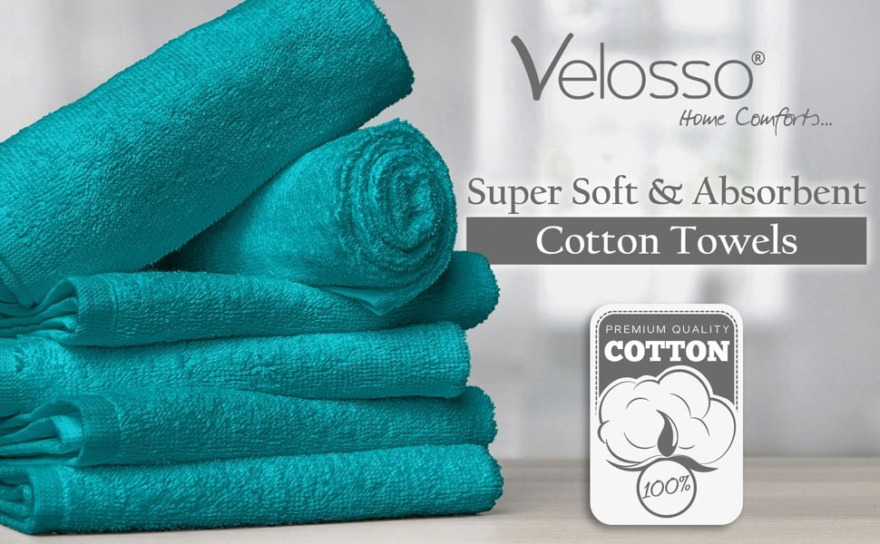 Velosso Cotton Plush velour 450gsm Super Absorbent Towels - Jade