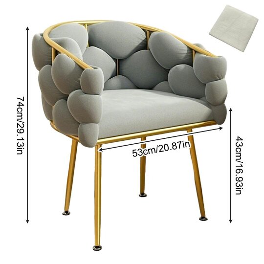 Havendro Bedroom Dressing Chair Luxury Backrest Chair Single Leisure Sofa Chair