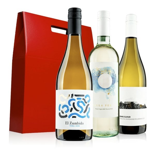 Virgin Wines - White wine trio in red gift box