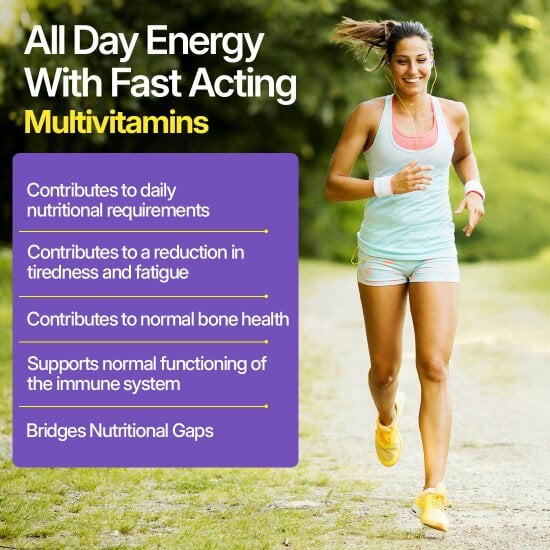Daily Multivitamin Supplement for Energy, Immunity & Wellness – Orange Flavour, Pack of 1