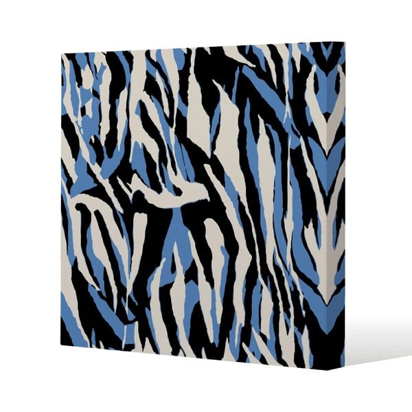 Benjamin Tate Design Abstract zebra skin Slim Style Canvas Print  50x50cm , 15mm Slim Real wood.