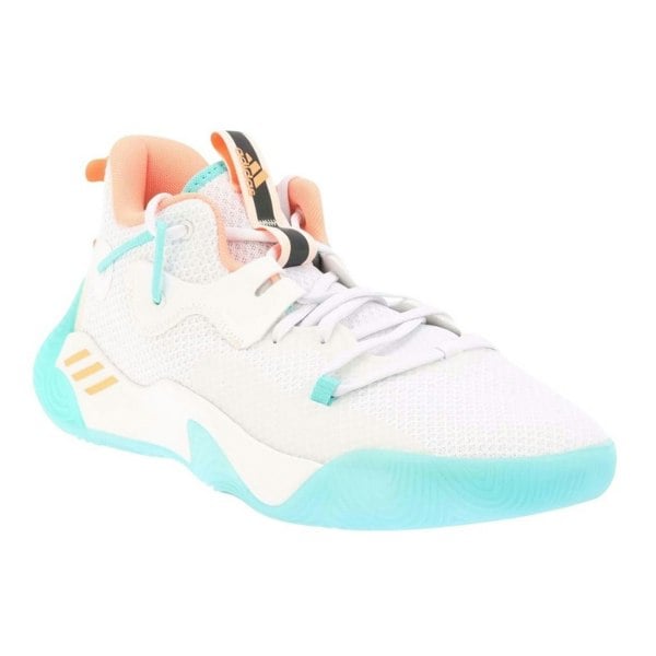 Adidas Mens Harden Stepback 3 Basketball Shoes - White/Blue/Orange