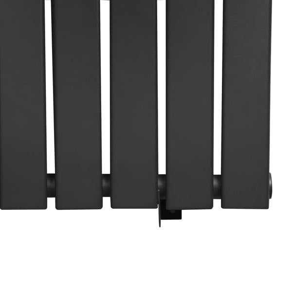 Flat single column radiator in anthracite grey, featuring sleek, vertical panels and a modern, minimalist design, measuring 1600 x 280mm