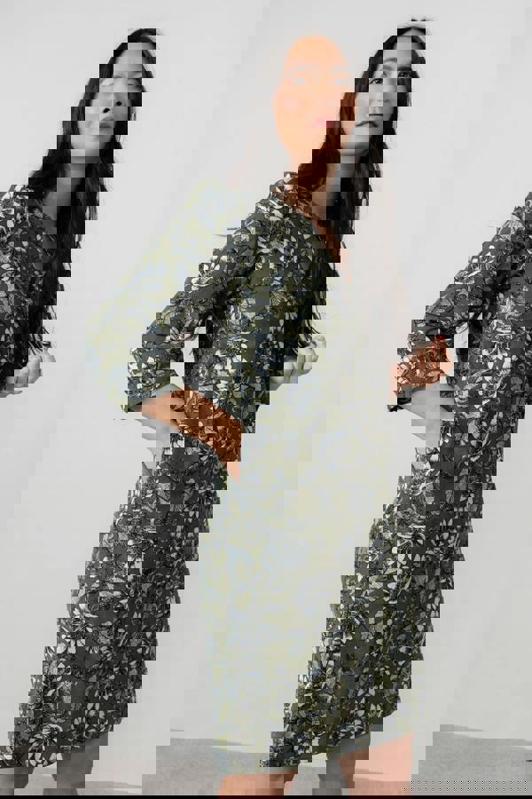 Lily & Me Harvest Cotton Pincord Shift Dress Moss