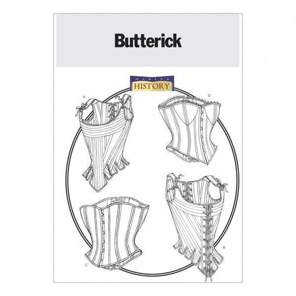 Butterick Sewing Pattern 4254, Corsets, Costumes, Vintage Style for Women, (12-14-16) - Advanced