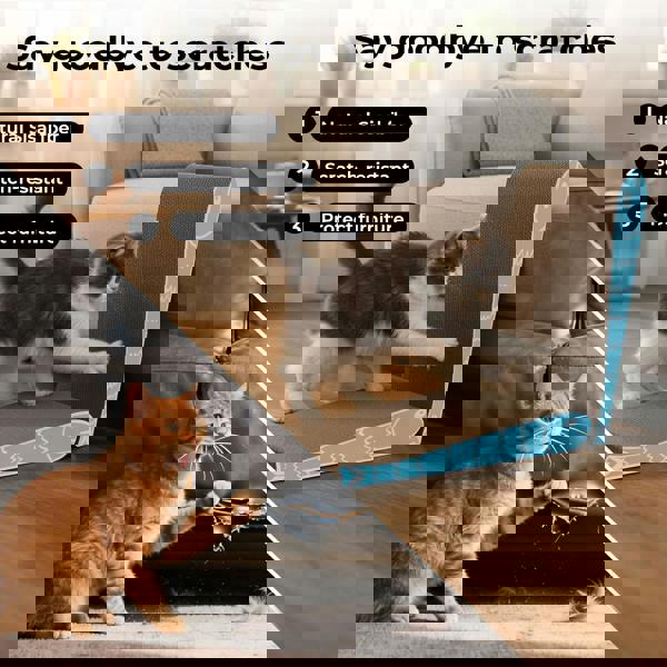 Skylos 2PCS Cat Scratching Board Cardboard Cat Scratcher Scratching Pad Lounge