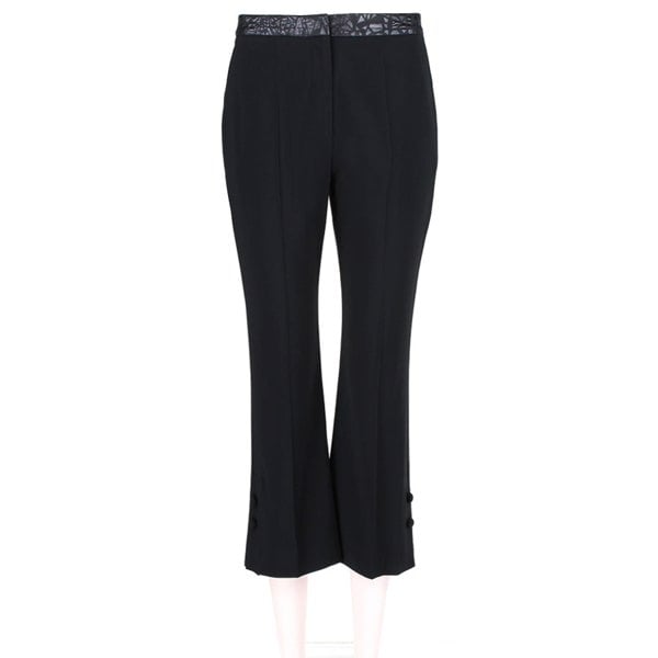 Giles bootcut cropped trousers in black