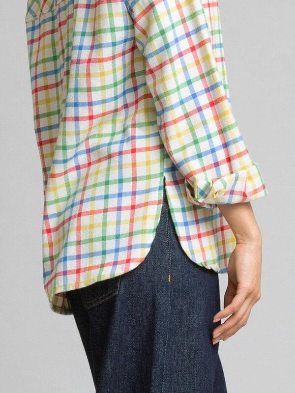 Kite Womens Organic Rainbow Leigh Oversized Flannel Check Shirt