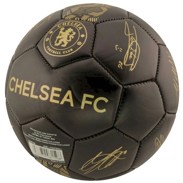 Chelsea FC Phantom Signature Football - Black/Gold